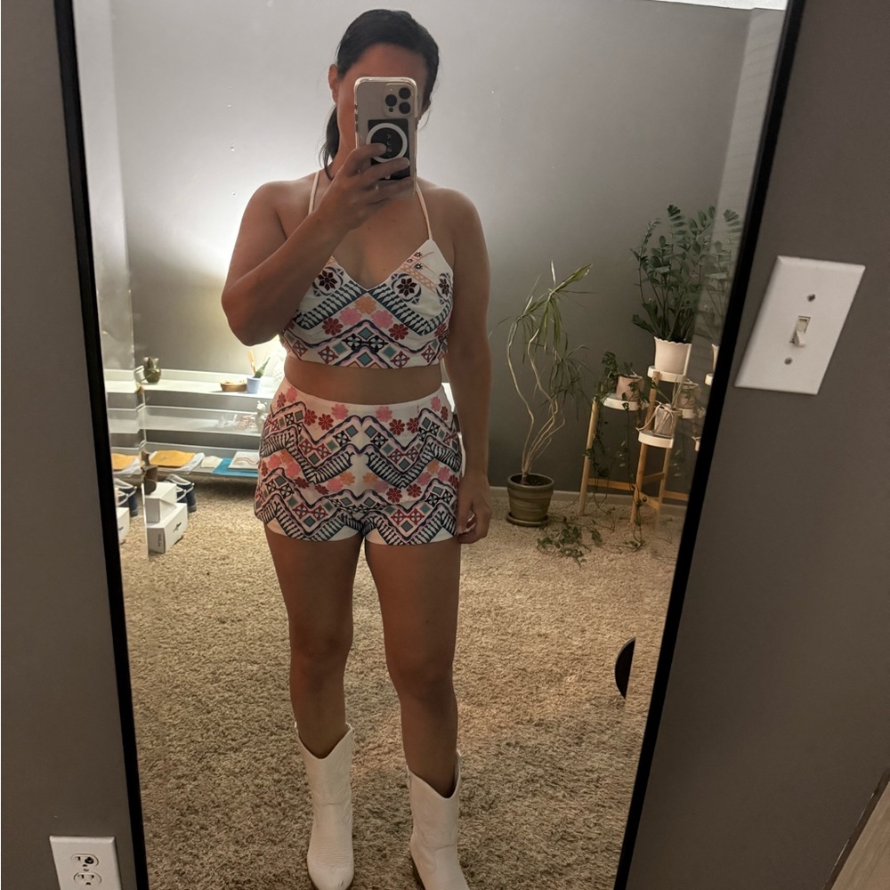 Lulu's Multicolor Geometric Two-Piece Set
